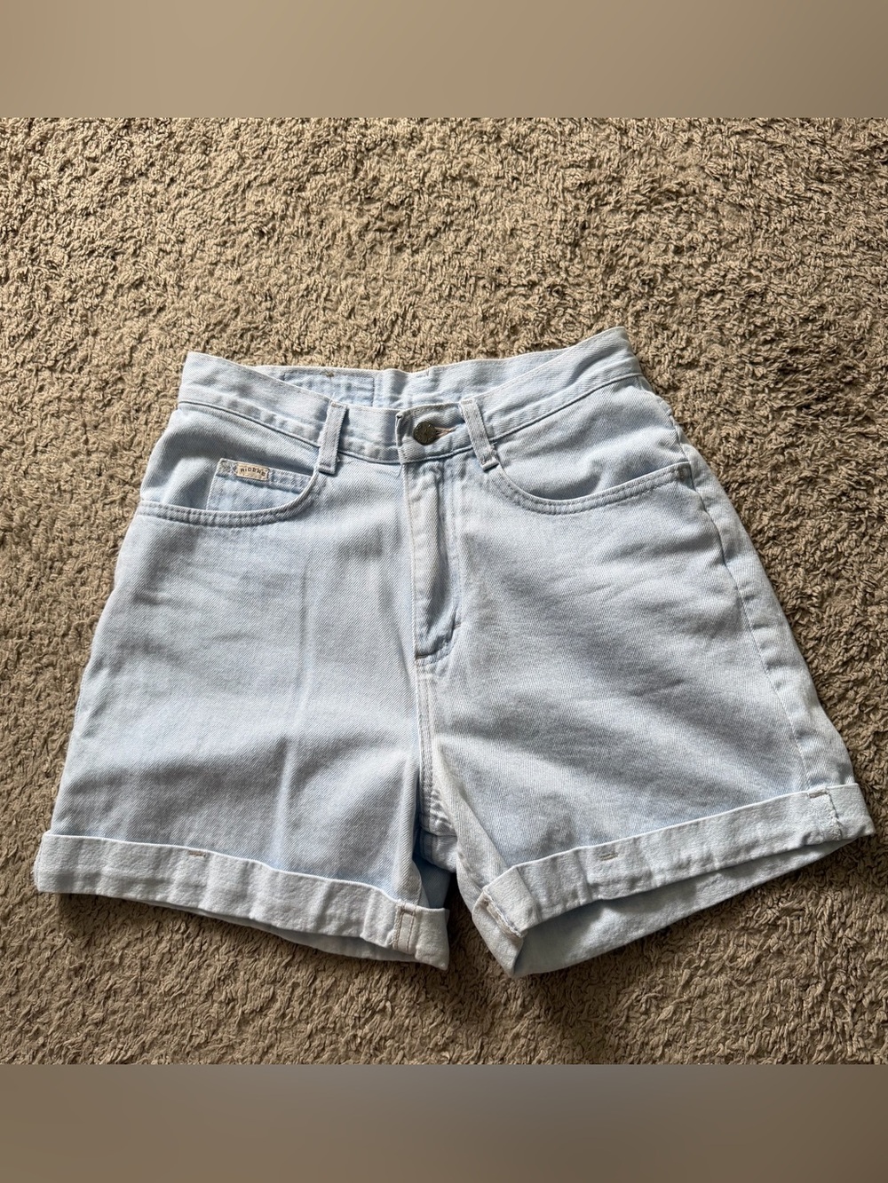 Light Wash High Waisted Riders by Lee Shorts